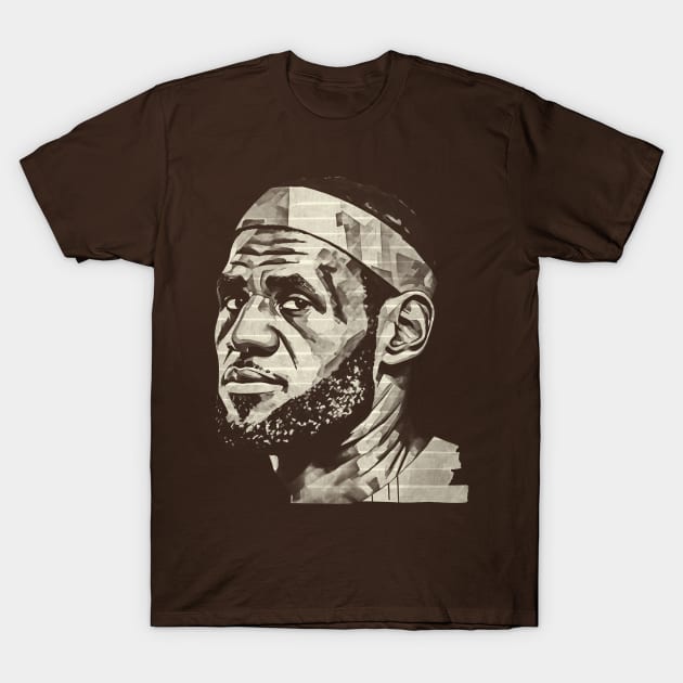 Lebron Big James - paper tape T-Shirt by PAPER TYPE